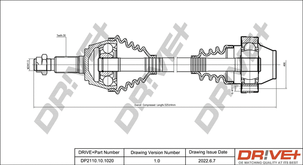 Drive Shaft (DP2110.10.1020)
