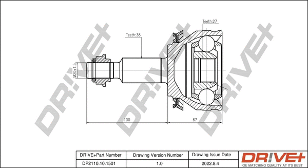 Joint Kit, drive shaft (DP2110.10.1501)