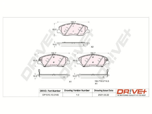 Brake Pad Set, disc brake (DP1010.10.0145)