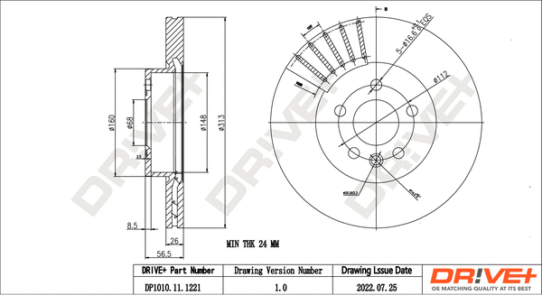 Brake Disc (DP1010.11.1221)