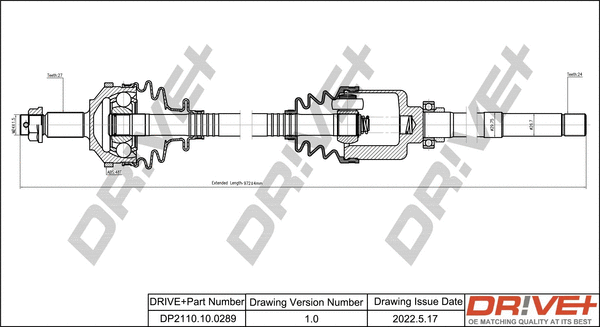 Drive Shaft (DP2110.10.0289)