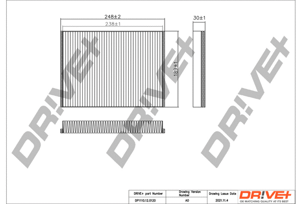Filter, cabin air (DP1110.12.0120)
