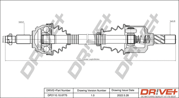 Drive Shaft (DP2110.10.0775)
