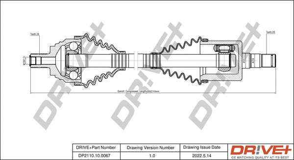 Drive Shaft (DP2110.10.0067)