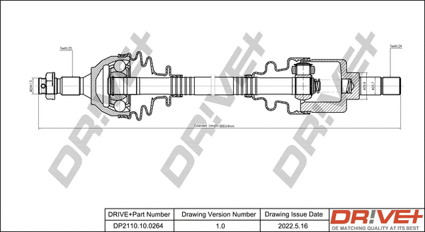 Drive Shaft (DP2110.10.0264)