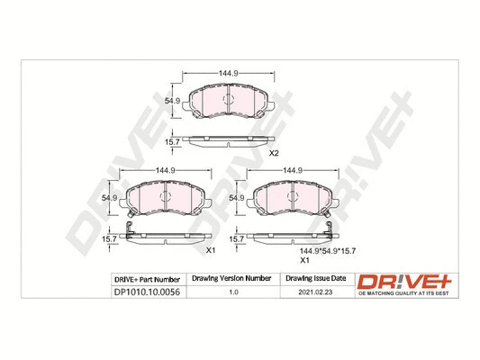 Brake Pad Set, disc brake (DP1010.10.0056)