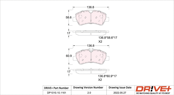Brake Pad Set, disc brake (DP1010.10.1161)