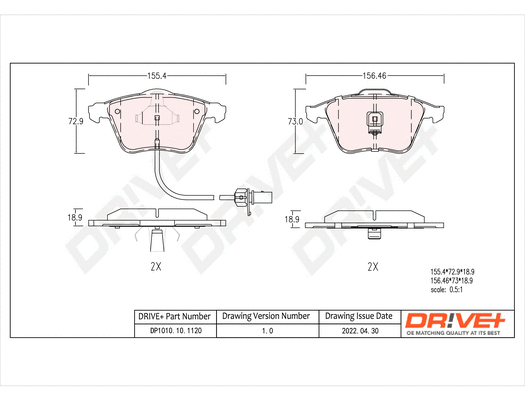 Brake Pad Set, disc brake (DP1010.10.1120)