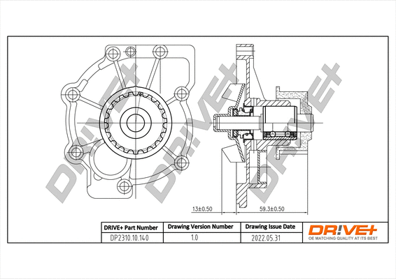Water Pump, engine cooling (DP2310.10.140)