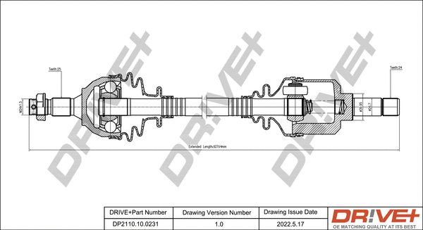Drive Shaft (DP2110.10.0231)