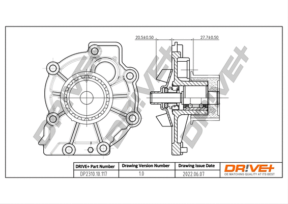 Water Pump, engine cooling (DP2310.10.117)