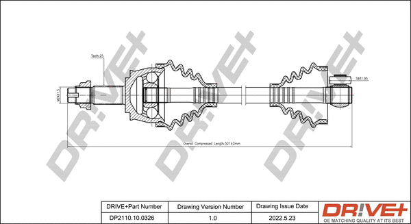 Drive Shaft (DP2110.10.0326)