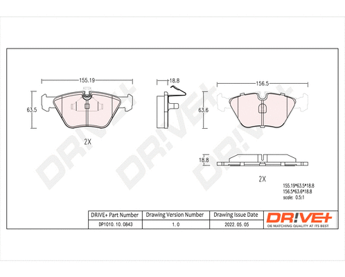 Brake Pad Set, disc brake (DP1010.10.0843)