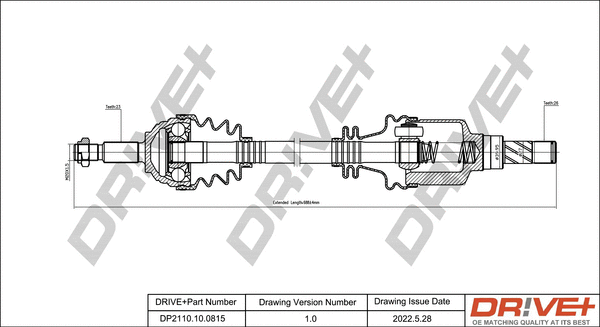 Drive Shaft (DP2110.10.0815)