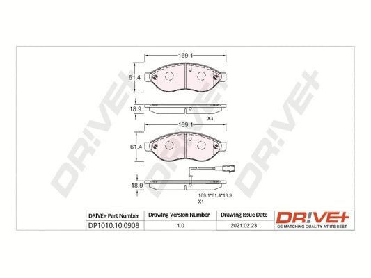 Brake Pad Set, disc brake (DP1010.10.0908)