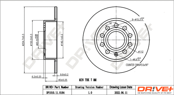 Brake Disc (DP1010.11.0184)