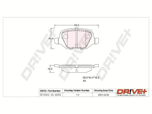 Brake Pad Set, disc brake (DP1010.10.0853)