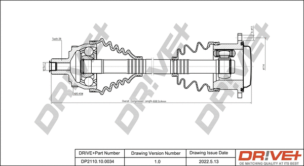 Drive Shaft (DP2110.10.0034)