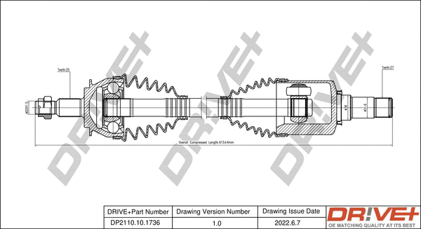 Drive Shaft (DP2110.10.1736)