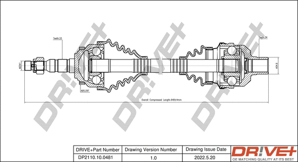 Drive Shaft (DP2110.10.0481)