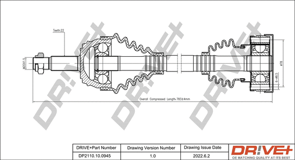 Drive Shaft (DP2110.10.0945)