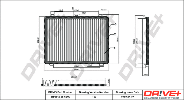 Filter, cabin air (DP1110.12.0333)