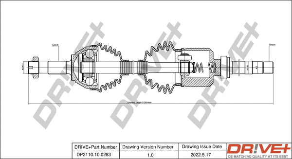 Drive Shaft (DP2110.10.0283)