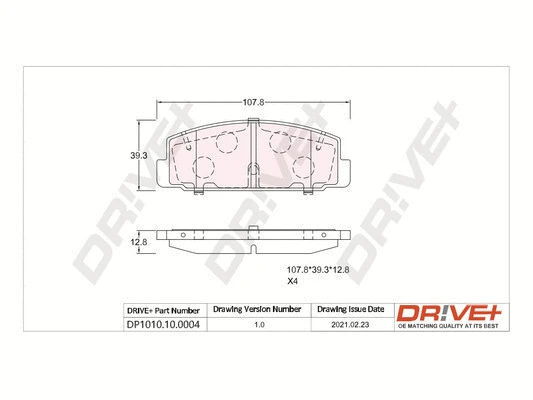 Brake Pad Set, disc brake (DP1010.10.0004)