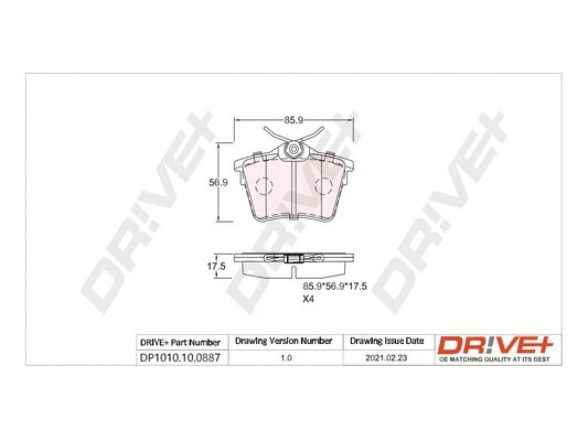Brake Pad Set, disc brake (DP1010.10.0887)