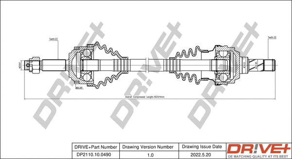 Drive Shaft (DP2110.10.0490)