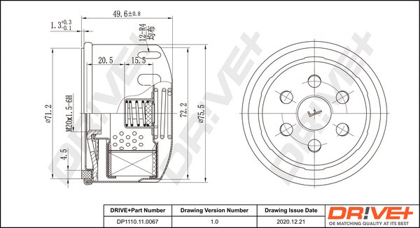 Oil Filter (DP1110.11.0067)