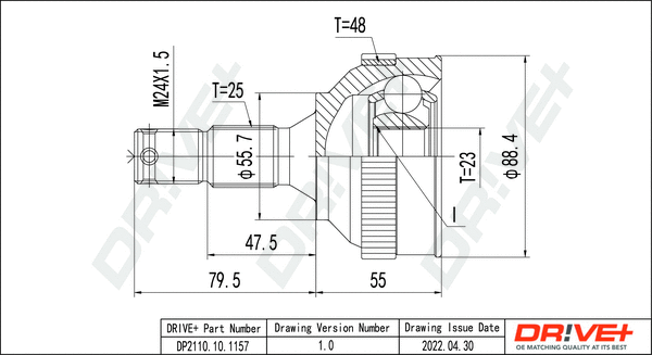Joint Kit, drive shaft (DP2110.10.1157)