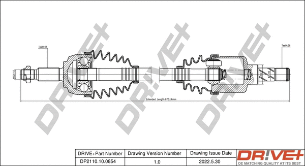 Drive Shaft (DP2110.10.0854)