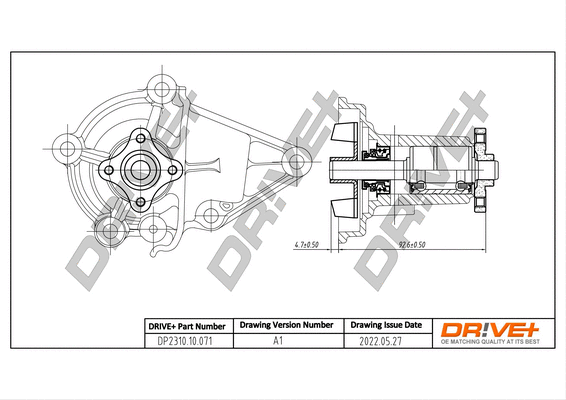 Water Pump, engine cooling (DP2310.10.071)