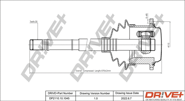 Drive Shaft (DP2110.10.1045)
