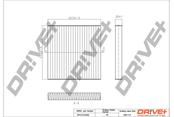 Filter, cabin air (DP1110.12.0163)