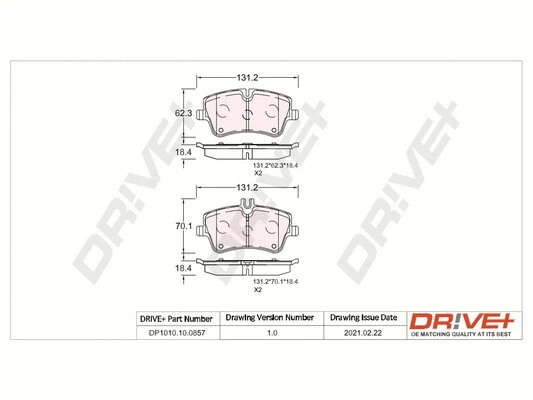 Brake Pad Set, disc brake (DP1010.10.0857)