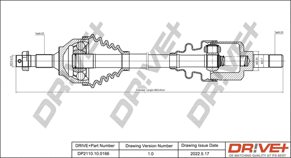 Drive Shaft (DP2110.10.0166)