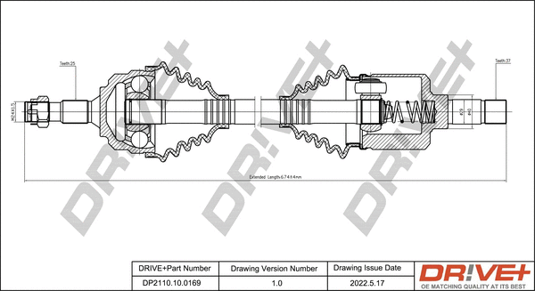 Drive Shaft (DP2110.10.0169)