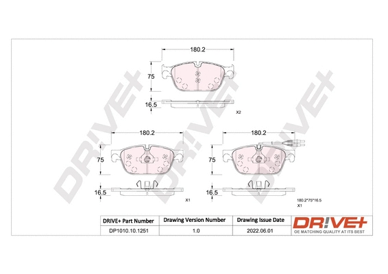 Brake Pad Set, disc brake (DP1010.10.1251)