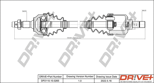Drive Shaft (DP2110.10.0265)