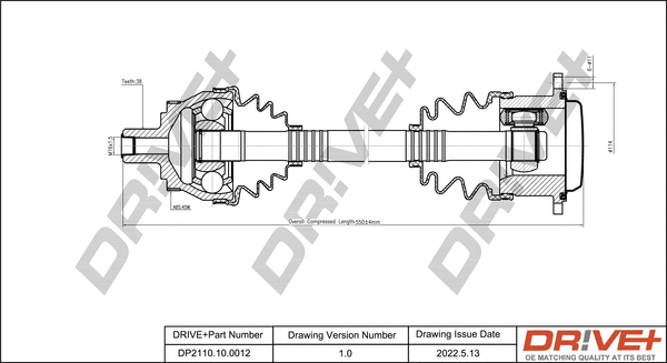 Drive Shaft (DP2110.10.0012)