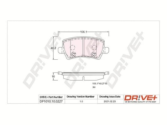 Brake Pad Set, disc brake (DP1010.10.0227)