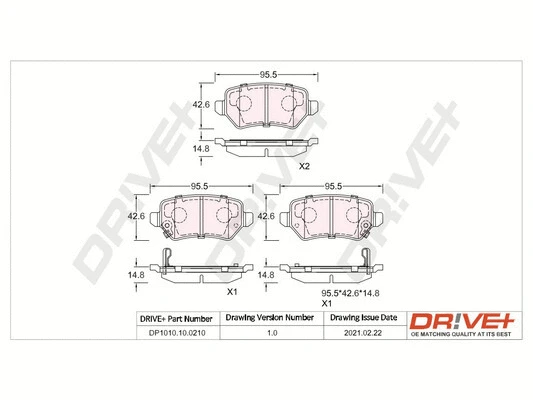 Brake Pad Set, disc brake (DP1010.10.0210)