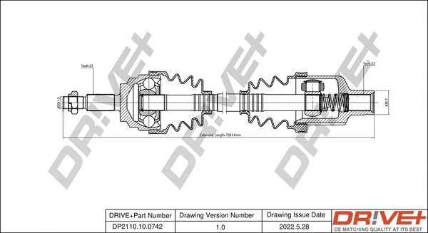 Drive Shaft (DP2110.10.0742)