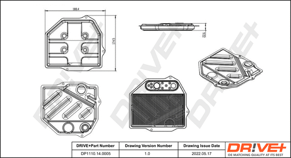 Hydraulic Filter Kit, automatic transmission (DP1110.14.0005)