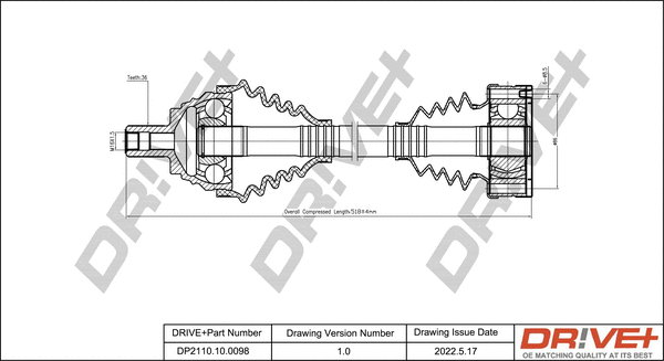 Drive Shaft (DP2110.10.0098)