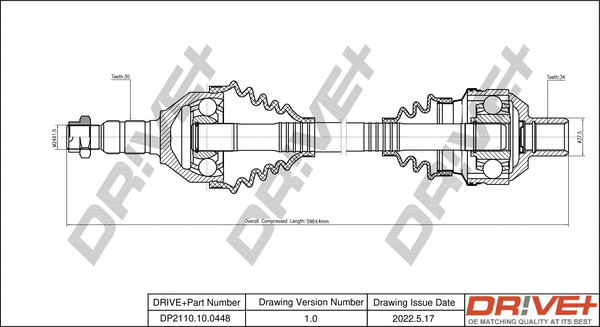 Drive Shaft (DP2110.10.0448)