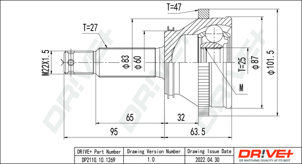 Joint Kit, drive shaft (DP2110.10.1269)