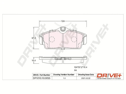 Brake Pad Set, disc brake (DP1010.10.0055)